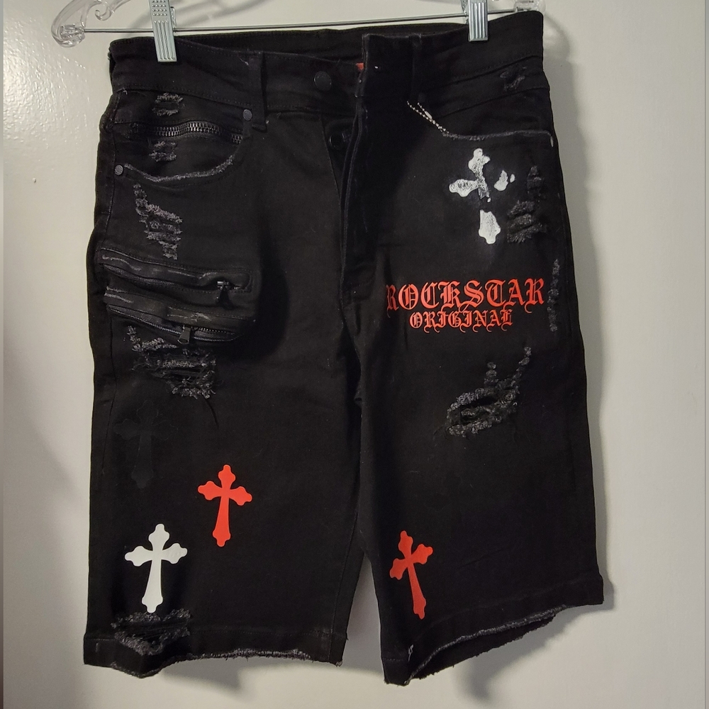 Rockstar Original Jerry Patch Jean shorts sz 28